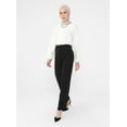 thumbnail image 1 of Ribbed Stitching Classic Fabric Pants Black, 1 of 7
