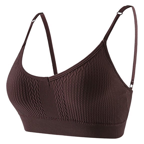 Ribbed Tank Bras for Women Bras with Spaghetti Straps Gym Crop Top Sport Bra Comfortable Bras Women Bra Pack Clearance Sale