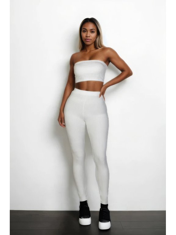 Ribbed Tube Top & Leggings Set