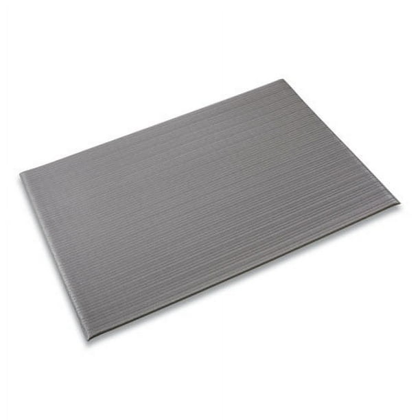 Ribbed Vinyl Anti-Fatigue Mat, 24 x 36, Gray Ribbed Vinyl Anti-Fatigue Mat, 24 x 36, Gray