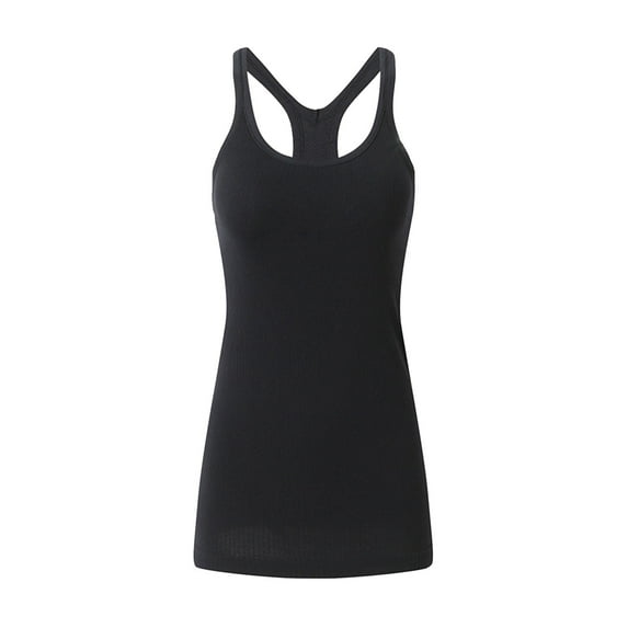 Ribbed Workout Tank Tops For Women With Built In Bra Tight Racerback Scoop Neck Top Party Holiday Travel Female Clothing