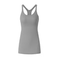 thumbnail image 1 of Ribbed Workout Tank Tops For Women With Built In Bra Tight Racerback Scoop Neck Top Party Holiday Travel Female Clothing, 1 of 6