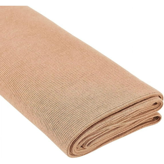 Ribbing Knit Fabric Camel Knitted Rib Stretch Tape Cotton Fabric