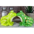thumbnail image 1 of Ribbit Love Green Tree Frogs Toads Kissing Ceramic Salt And Pepper Shakers Set, 1 of 9