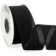 thumbnail image 1 of Ribbli Black Linen Wired Ribbon,1-1/2 Inch x Continuous 10 Yard, Black Burlap Wired Ribbon Rustic Ribbon for Wreaths, Big Bow Crafts,Gift Wrapping,Christmas Tree Decoration, 1 of 1