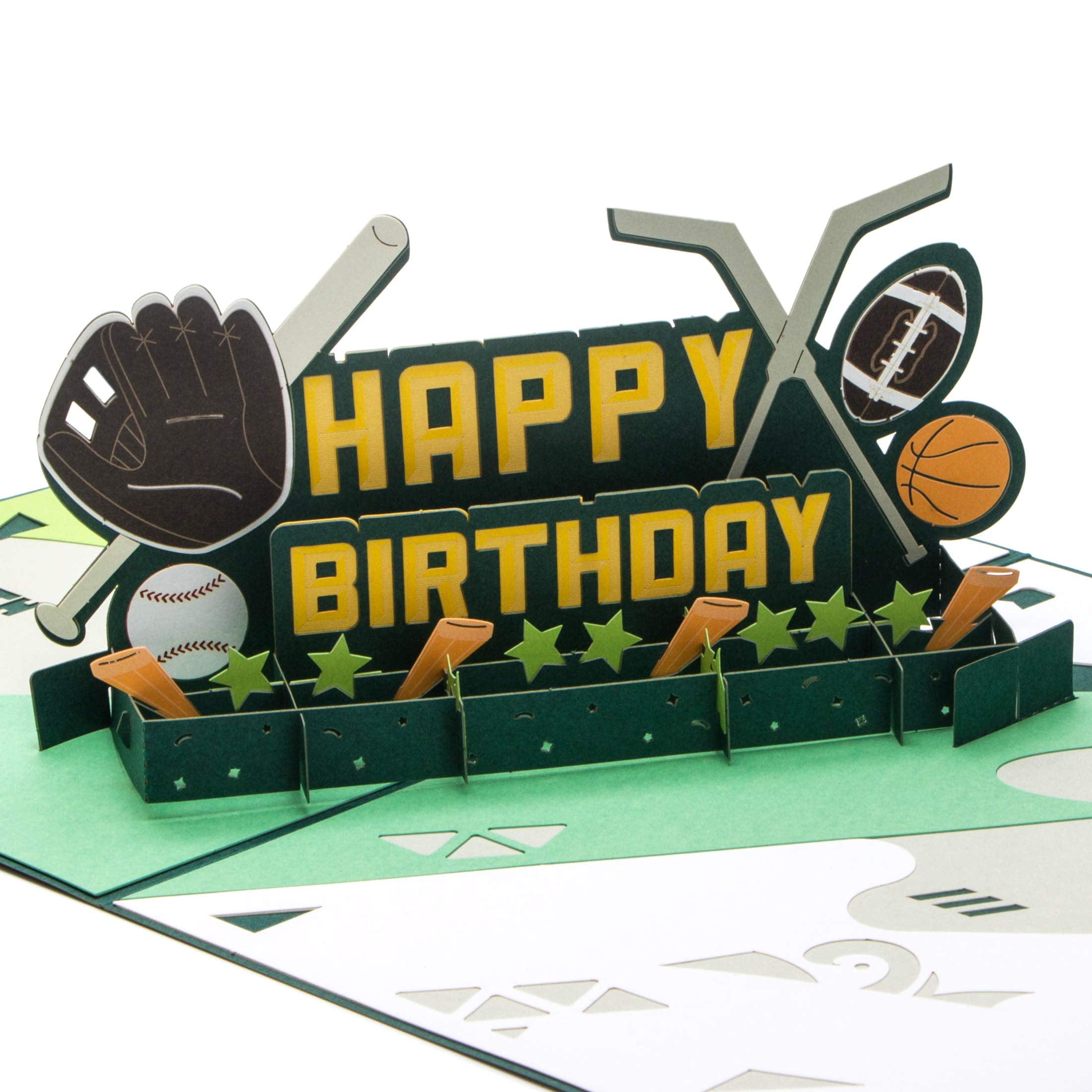 Ribbli Pop Up Birthday Card, Happy Birthday Card, Sports Style Birthday ...