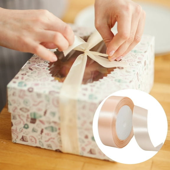 Ribbon*1 Roll Clearance! 1 Roll 22M 4Cm Wide Satin Wedding Ribbon Roll Wrapping Bouquets Bow Making Decoration Home Decor