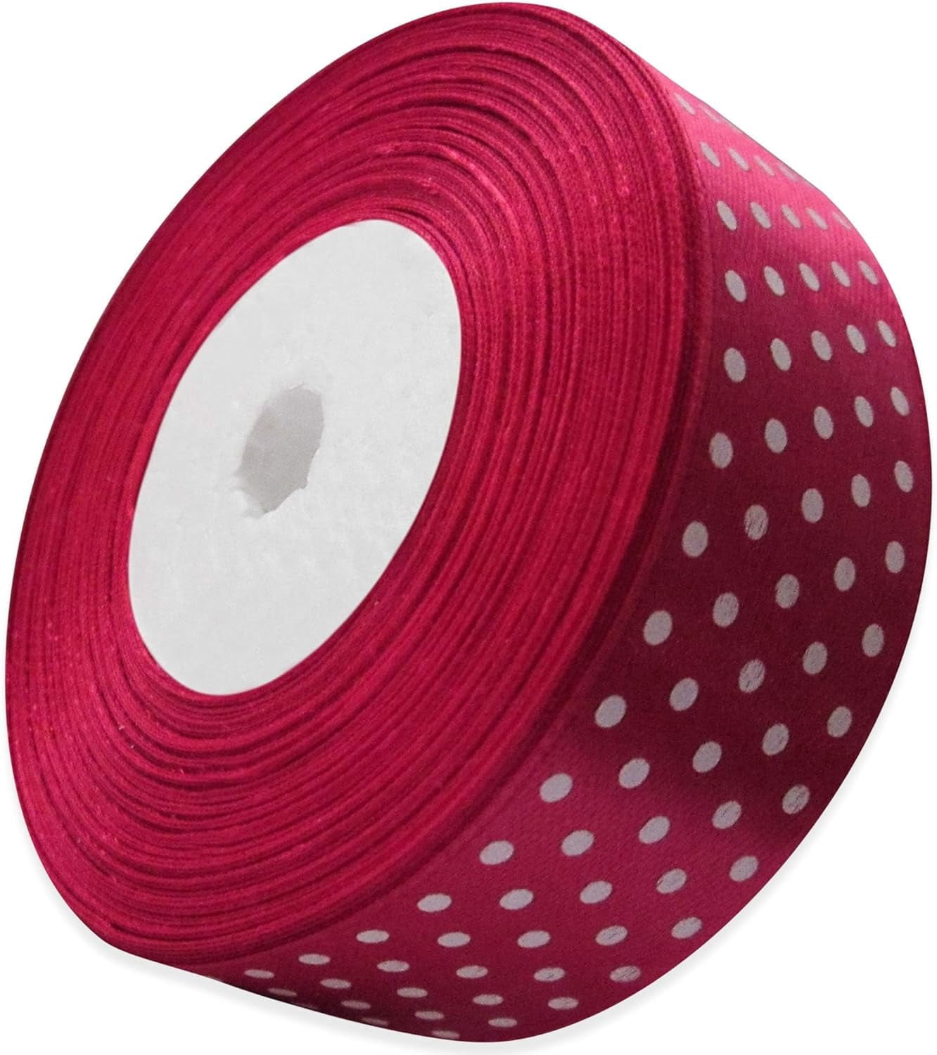 Ribbon 1 inch Fuchsia with White Polka Dots Ribbons for Crafts Gift ...