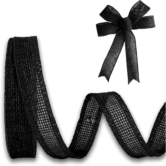 Ribbon 2 inch X 10 Yard Natural Burlap Woven Wired Ribbons DIY Handmade Edging Production Wreath Holiday Decoration Ribbon for Gift Wrapping Ribbons