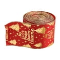 thumbnail image 1 of Ribbon 78.7"x2.5", Nylon Sheer Curling Wired Glitter Ribbon, Red/Gold, Holiday Ribbons for Crafts and Christmas Decorations, Gift Wrapping, 1 of 9