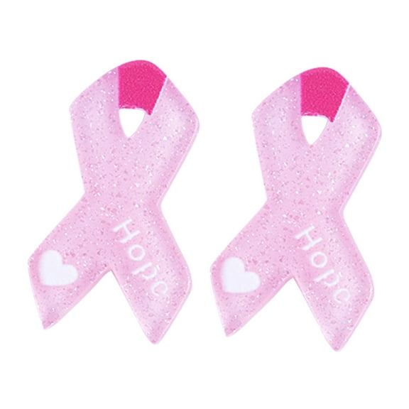 Ribbon Acrylic Earrings Cancer Awareness Edition Fashion Jewelry Lightweight Design for Women Supportive Accessory