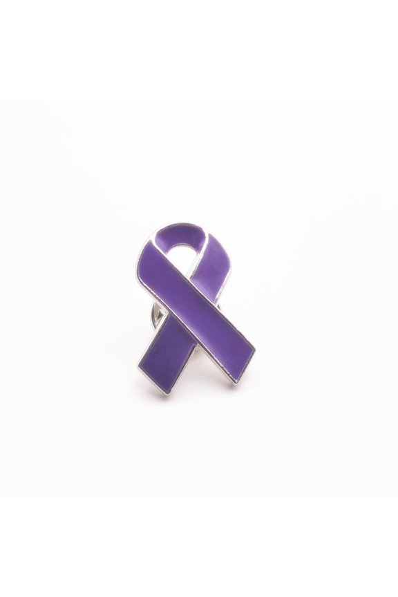 Ribbon Awareness Pin Official Prevention and Treatment Publicity Logo, Care Publicity Badge Health Education Badge (Gold Plated Campaign Lapel Pin),Light Purple