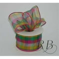 thumbnail image 1 of Ribbon Bazaar 1884 Wired Sheer Gingham Check Ribbon, 2.5 in. 255 - 10 Yards, 1 of 1