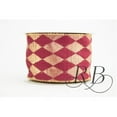 thumbnail image 1 of Ribbon Bazaar 333 3.5 in. Wired Reversible Diamonds Pattern Ribbon, Burgundy - 10 Yards, 1 of 1