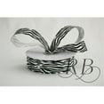 thumbnail image 1 of Ribbon Bazaar 5674 0.88 in. Grosgrain Zebra Print Ribbon, White - 25 Yards, 1 of 1