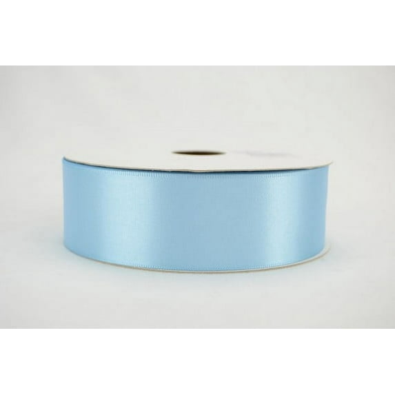 Ribbon Bazaar Brazilian Double Faced Satin 1-1/2 inch (38 mm) Light Blue 50 yards 100% Polyester Ribbon