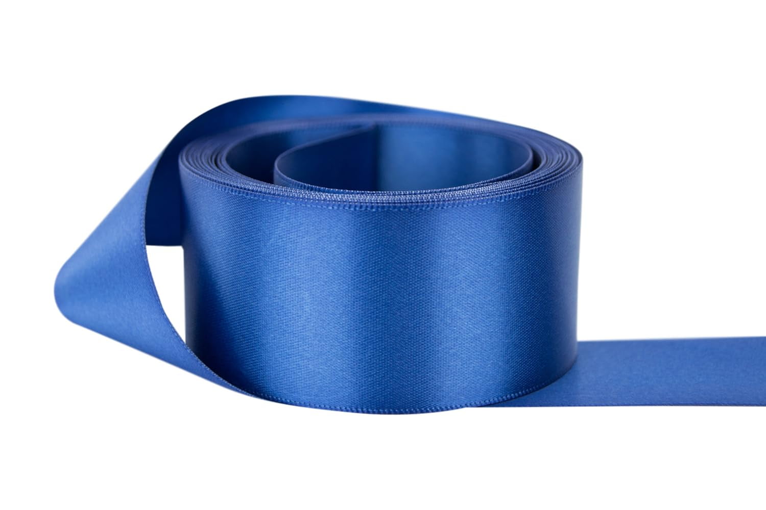 Ribbon Bazaar Double Faced Satin 1-1/2 inch Antique Blue 50 yards 100% Polyester Ribbon