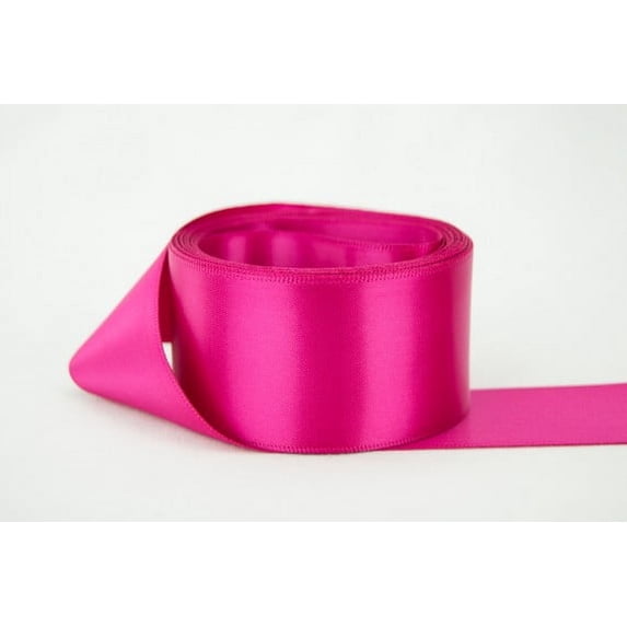 Ribbon Bazaar Double Faced Satin 1-1/2 inch Azalea 50 yards 100% Polyester Ribbon