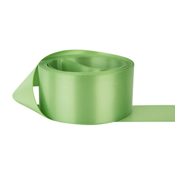 Ribbon Bazaar Double Faced Satin 1-1/2 inch Celery Stalk 50 yards 100% Polyester Ribbon