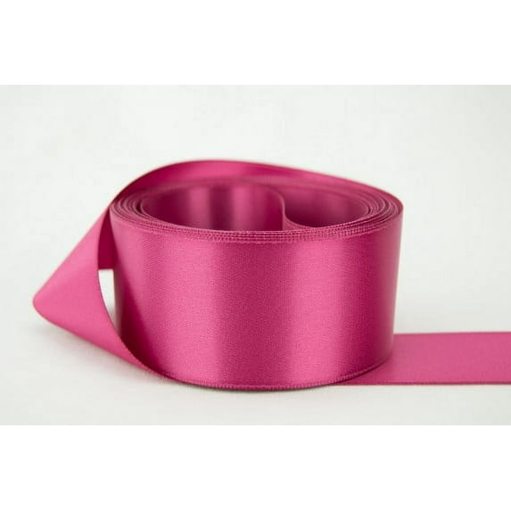 Ribbon Bazaar Double Faced Satin 1-1/2 inch Rosewood 50 yards 100% Polyester Ribbon