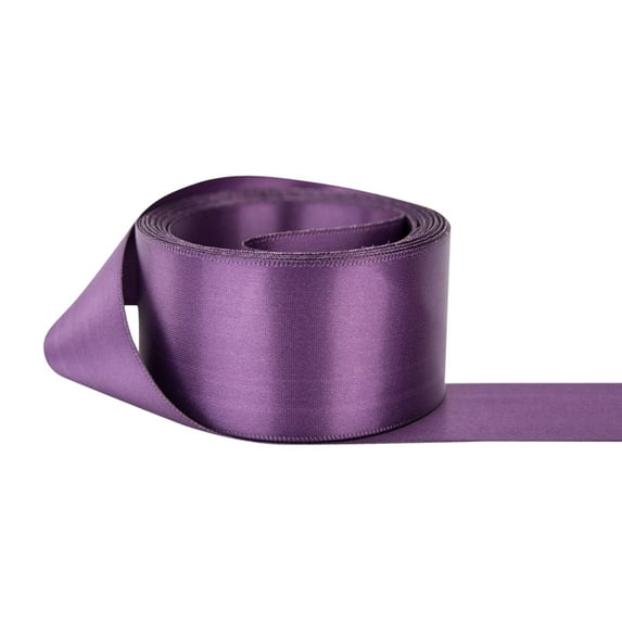 Ribbon Bazaar Double Faced Satin 1/4 inch Amethyst 50 yards 100% Polyester Ribbon