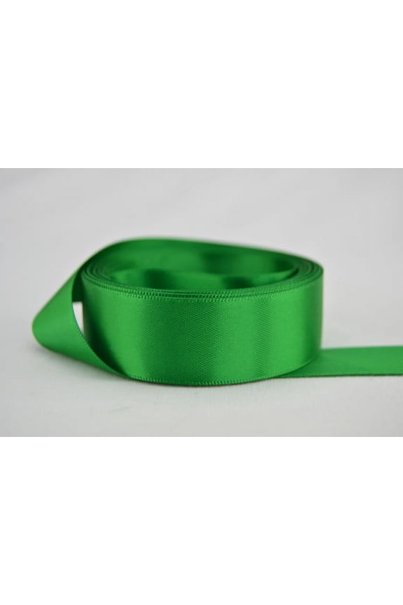 Double Faced Satin 1/4 inch Emerald 50 yards 100% Polyester Ribbon