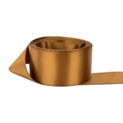 Ribbon Bazaar Double Faced Satin 2-1/4 inch Coffee 25 yards 100% Polyester Ribbon