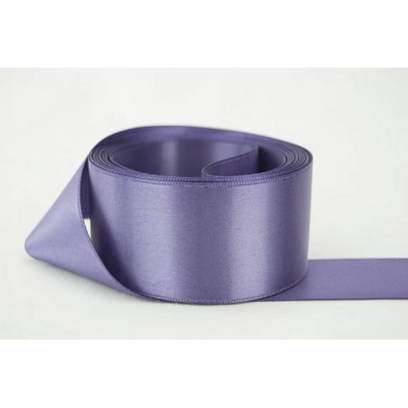 Ribbon Bazaar Double Faced Satin 2-1/4 inch Hyacinth 25 yards 100% Polyester Ribbon