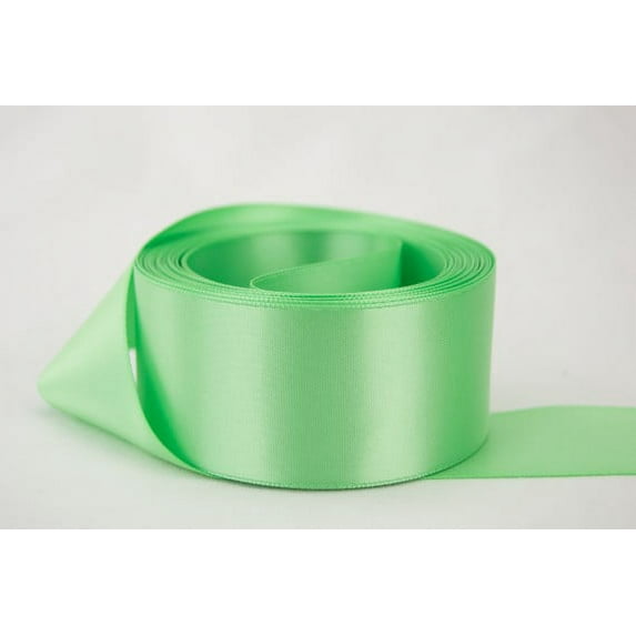 Ribbon Bazaar Double Faced Satin 2-1/4 inch Mint 25 yards 100% Polyester Ribbon