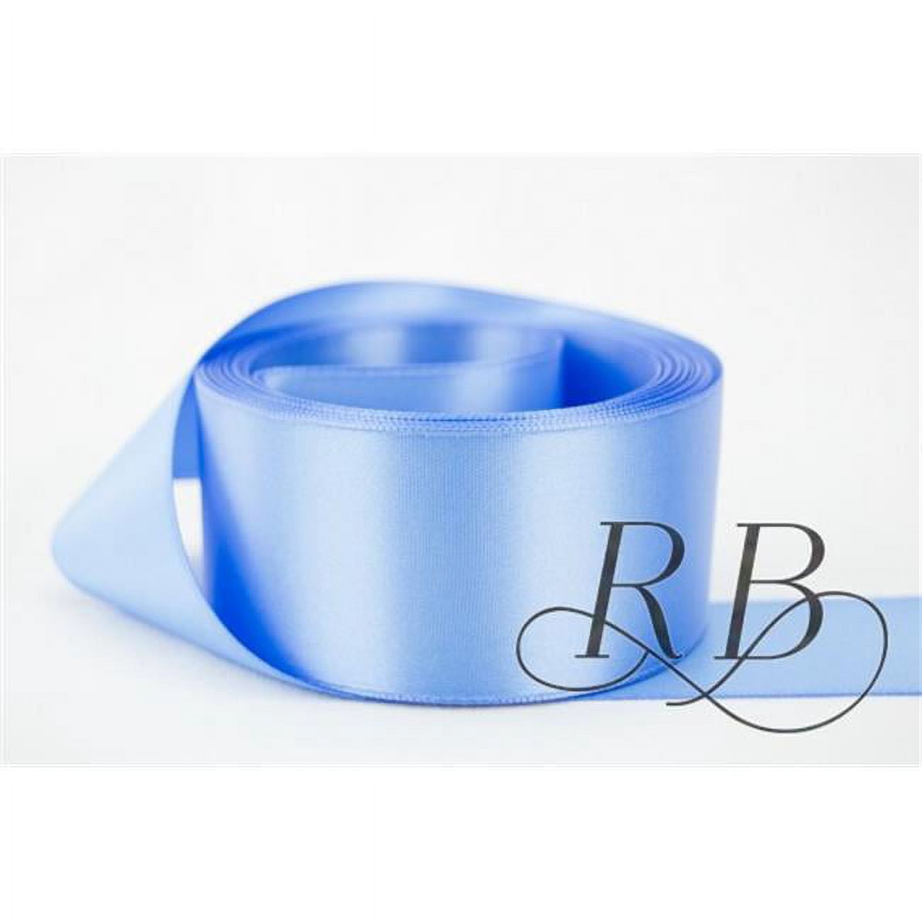 Ribbon Bazaar Double Faced Satin 2-1/4 inch Porcelain Blue 25 yards 100 ...