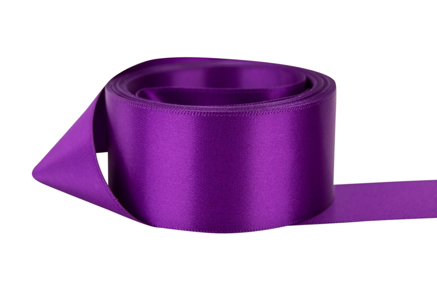 Ribbon Bazaar Double Faced Satin 2 inch Ultra Violet 25 yards 100% ...