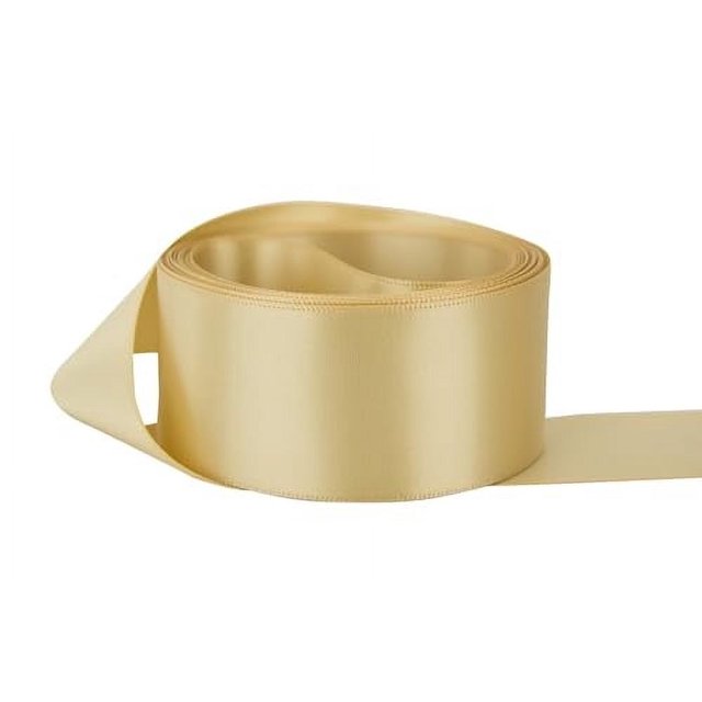 36 Inch Ribbon Ribbon Bazaar Double Faced Satin 3/8 inch Beige 50 yards 100% Polyester ...