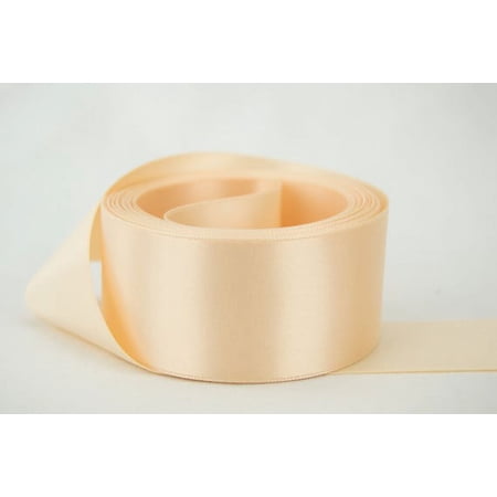 Ribbon Bazaar Double Faced Satin 3/8 inch Nude 50 yards 100% Polyester Ribbon