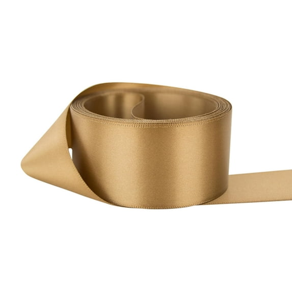 Ribbon Bazaar Double Faced Satin 3/8 inch Sable 50 yards 100% Polyester Ribbon