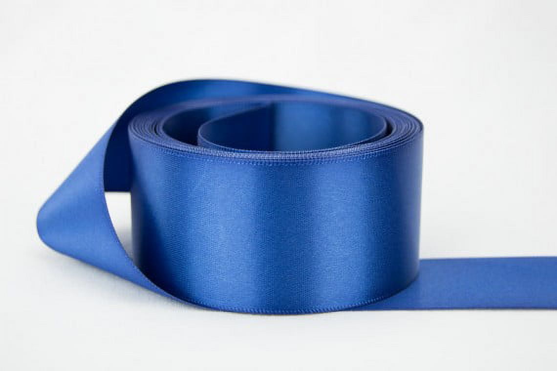 Ribbon Bazaar Double Faced Satin 3 inch Antique Blue 25 yards 100% Polyester Ribbon