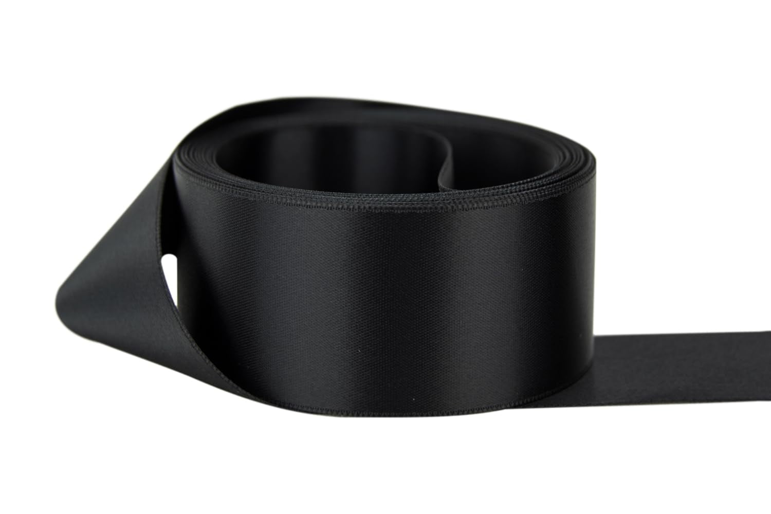 Ribbon Bazaar Double Faced Satin 4 inch Black 25 yards 100% Polyester Ribbon