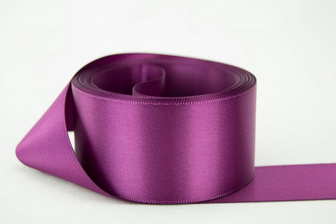 Ribbon Bazaar Double Faced Satin 5 8 inch Dusty Plum 50 yards 100 Polyester Ribbon