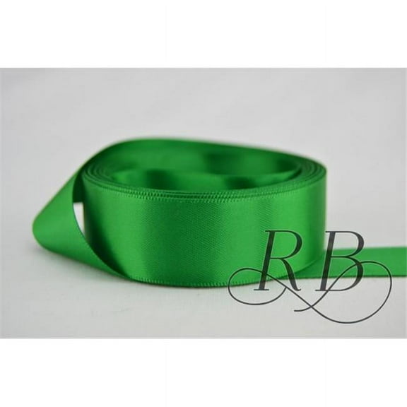 Ribbon Bazaar Double Faced Satin 5/8 inch Emerald 50 yards 100% Polyester Ribbon