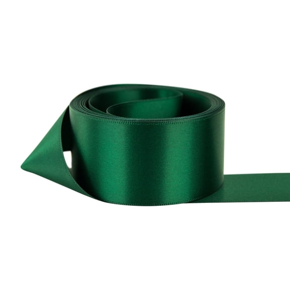 Ribbon Bazaar Double Faced Satin 5/8 inch Hunter 50 yards 100% Polyester Ribbon