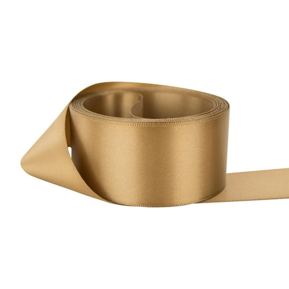 Ribbon Bazaar Double Faced Satin 5/8 inch Sable 50 yards 100% Polyester Ribbon