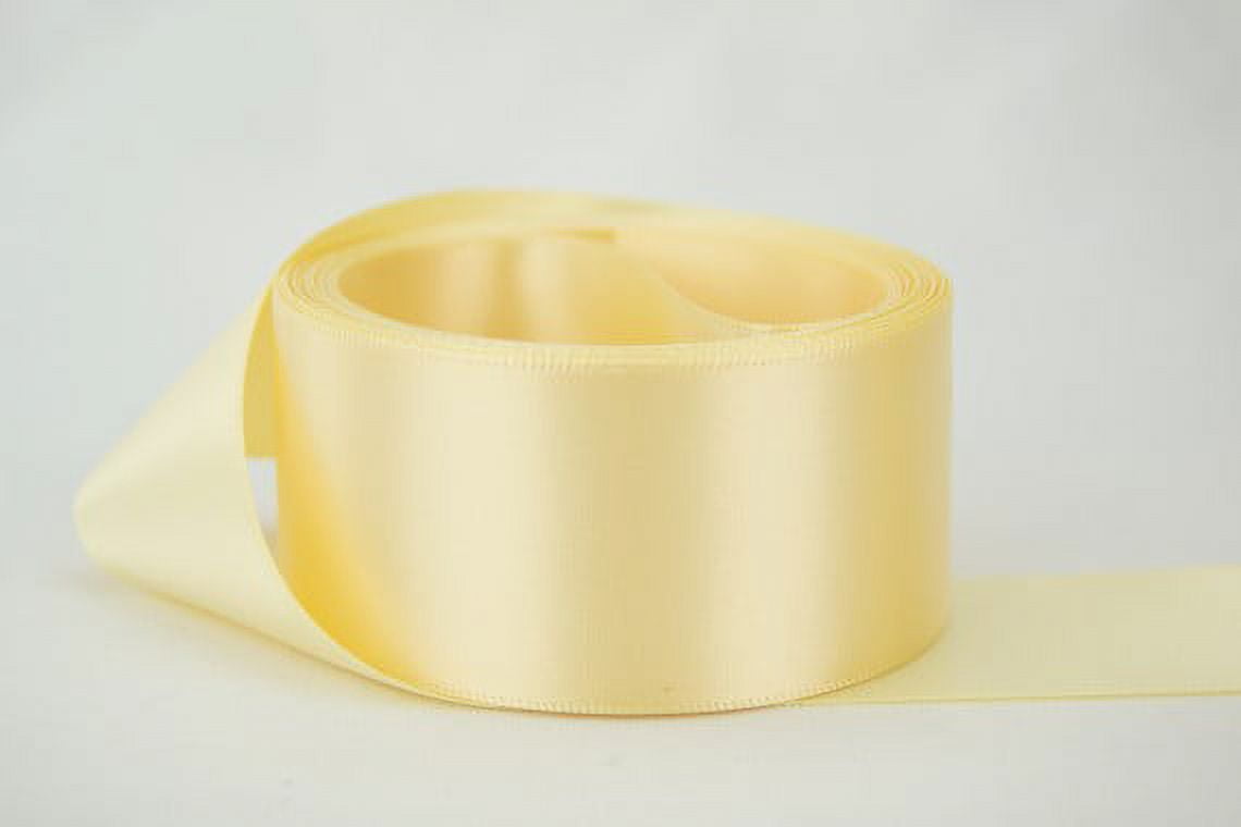 Ribbon Bazaar Double Faced Satin 7/8 inch Buttercup 50 yards 100% ...