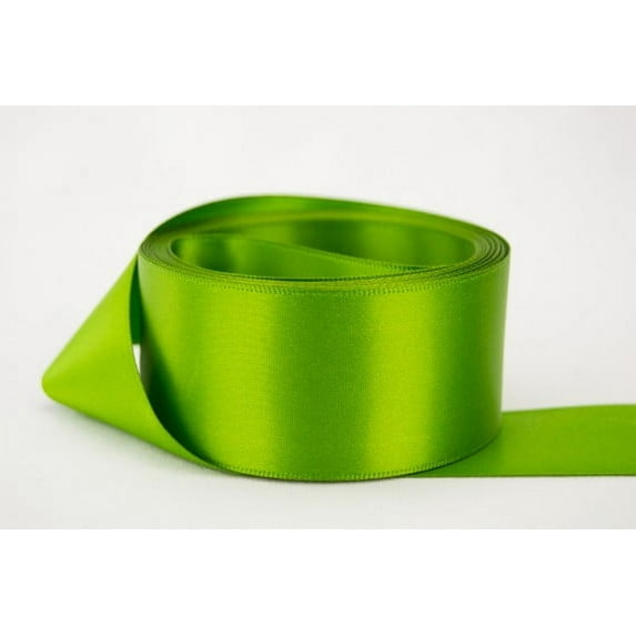 Ribbon Bazaar Double Faced Satin 7/8 inch Leaf Green 50 yards 100% Polyester Ribbon