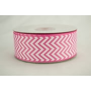 Ribbon Bazaar Grosgrain Chevron 1-1/2 inch Hot Pink 25 yards Ribbon