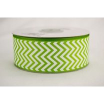 Ribbon Bazaar Grosgrain Chevron 1-1/2 inch Jasmine Green 25 yards Ribbon
