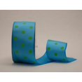 thumbnail image 1 of Ribbon Bazaar Grosgrain Dippy Dots 3/8 inch Turquoise / Green 50 yards Ribbon, 1 of 1