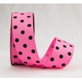 thumbnail image 1 of Ribbon Bazaar Grosgrain Dippy Dots 7/8 inch Hot Pink / Black 25 yards Ribbon, 1 of 1