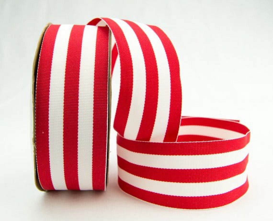 Ribbon Bazaar Grosgrain Polka Dots - Red 7/8\" 25yd