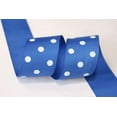 thumbnail image 1 of Ribbon Bazaar Grosgrain Polka Dots 1-1/2 inch Royal Blue 25 yards 100% Polyester Ribbon, 1 of 1