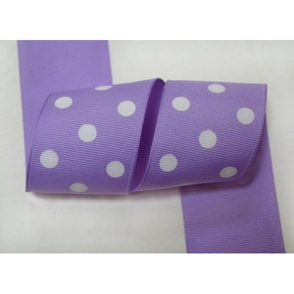 Ribbon Bazaar Grosgrain Polka Dots 7/8 inch Orchid 25 yards 100% Polyester Ribbon