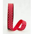 thumbnail image 1 of Ribbon Bazaar Grosgrain Swiss Dots 3/8 inch Red 25 yards Ribbon, 1 of 1